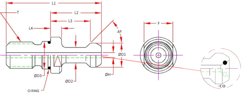 Retention knob drawing
