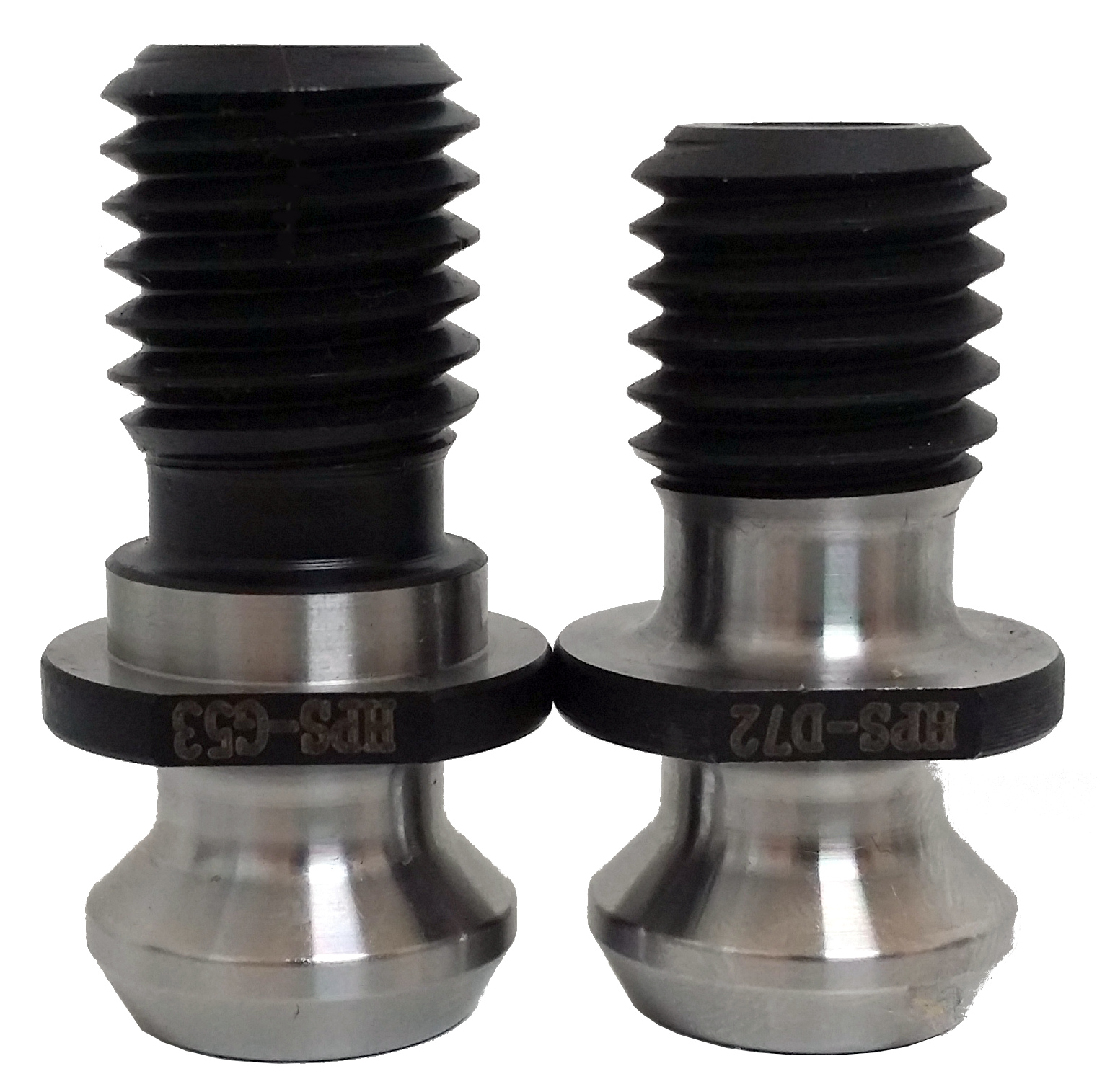 Mazak ANSI retention knob beside a standard ANSI knob